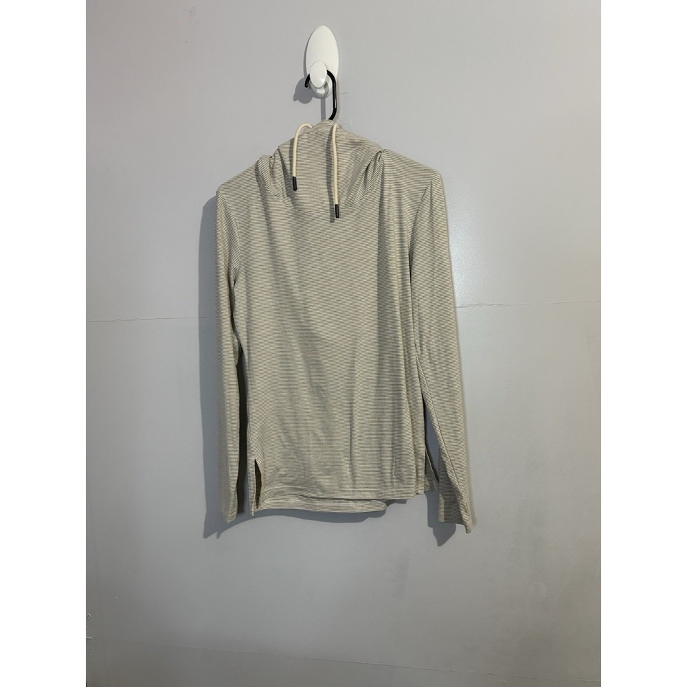 Fundamental‎ Coast Beige Striped Cowl Neck Pullover Sweater Womens Size M